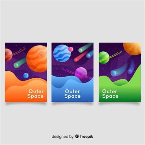 Free Vector Outer Space Cover Collection