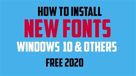 How To Install Fonts In Windows 10 For Free In 2020 And Any Windows