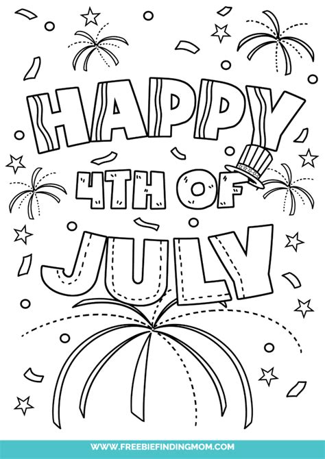 Free Printable Th Of July Coloring Pages Freebie Finding Mom