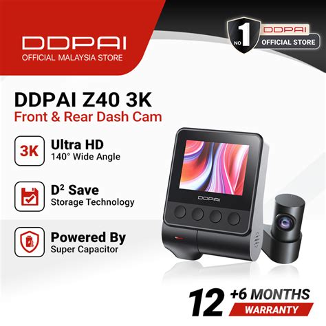 Ddpai Z P Front And Rear Dash Cam Ips Monitor Gps Version