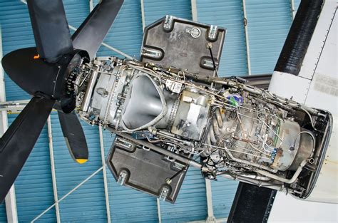 Turboprop Engine Of The Aircraft For Repair Maintenance Paraclete