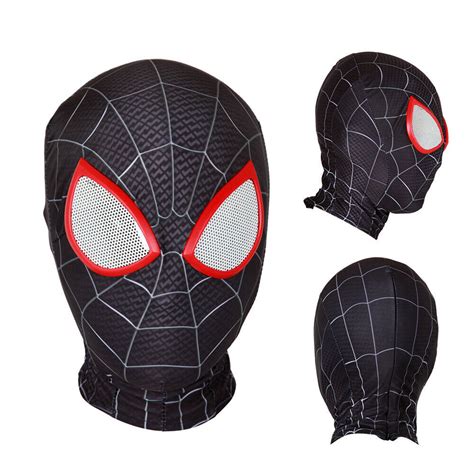 Spider Man Into The Spider Verse Miles Morales Mask Superhero Cosplay