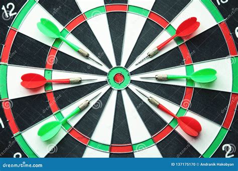 Dartboard With Arrows Marketing Target Success Concept Stock Photo