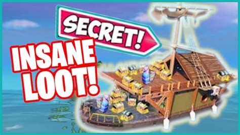 New Secret Boat In Fortnite Season 3 Insane Ammount Of Loot Youtube