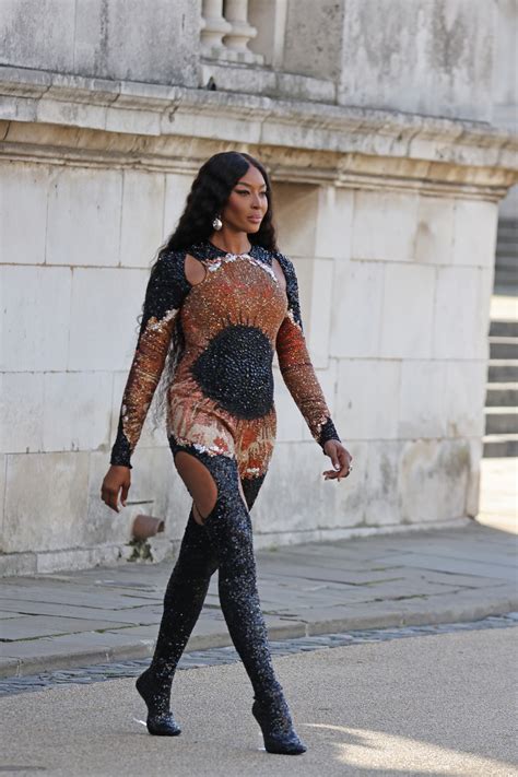 Naomi Campbell Slips Into A Cutout Catsuit For Alexander Mcqueen