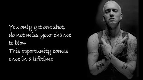 Eminem Lose Yourself Lyrics Youtube