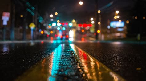 Street Urban City Reflection Traffic Lights Photography Asphalt