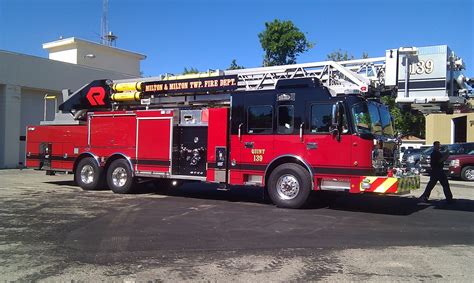Milton Matters New Ladder Truck At The Fire Department