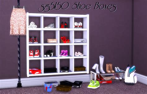 Sims 4 Deco Cc — Randomclutter Sg5150 Shoe Boxes V2 Maxis