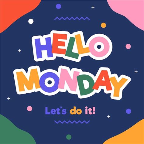 Free Vector Colourful Hello Monday Background