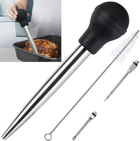 compra kaycrown best utensils stainless steel turkey baster commerical grade quality fda rubber
