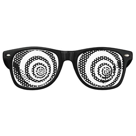 Hypnotic Optical Illusion Concentric Circle Retro Sunglasses Zazzle