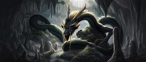 Asian Cave Dragon Painting By Me Digital 2019 Rdragons