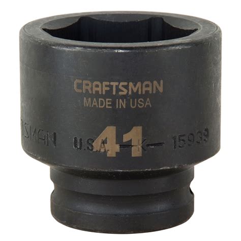 Craftsman 41 Mm Easy To Read Impact Socket 6 Pt Standard 34 In Drive