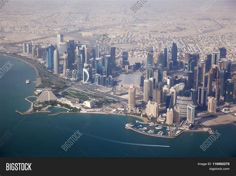Aerial View On Doha Image And Photo Free Trial Bigstock