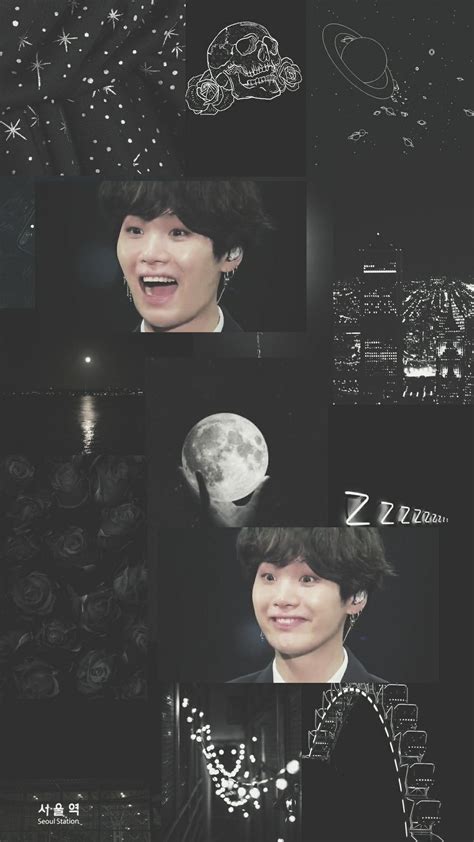Yoongi Black Aesthetic Wallpaper / Credits to Pinterest ...