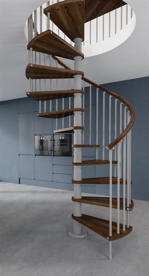 Gamia Wood Deluxe Spiral Stair Kit 1200mm Spiral Stairs Stair Kits