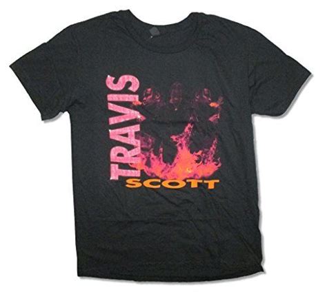 The image is very rare as they two often don't pose together for instagram or snapchat. Travis Scott La Flame Mens Black T Shirt (L): Fully ...