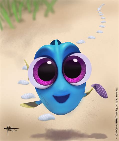 Baby Dory Carlos Randay On Artstation At Procurando Nemo Papel De