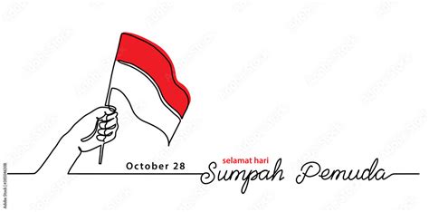 Selamat Hari Sumpah Pemuda Happy Indonesian Youth Pledge Day Simple