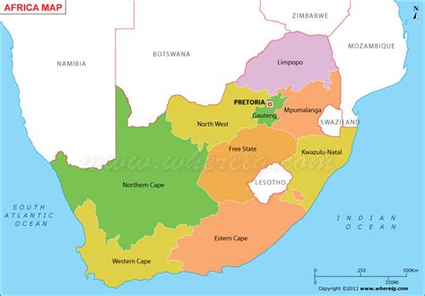 South Africa Map With Cities Asia Africa Map