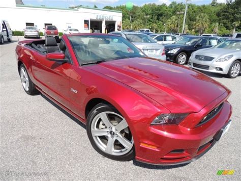 2014 Mustang Gt Convertible Ruby Red Charcoal Black Photo 1 2014