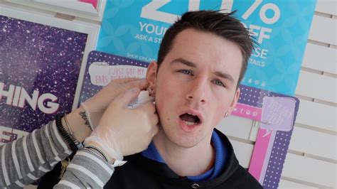 Getting Ears Pierced For The First Time Youtube