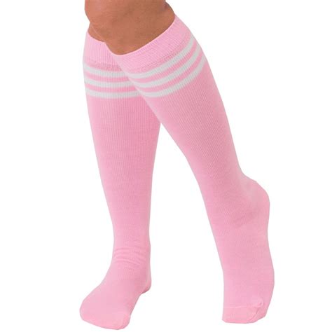 Light Pink Tube Socks Pink Knee High Socks Tube Socks Socks And Hosiery