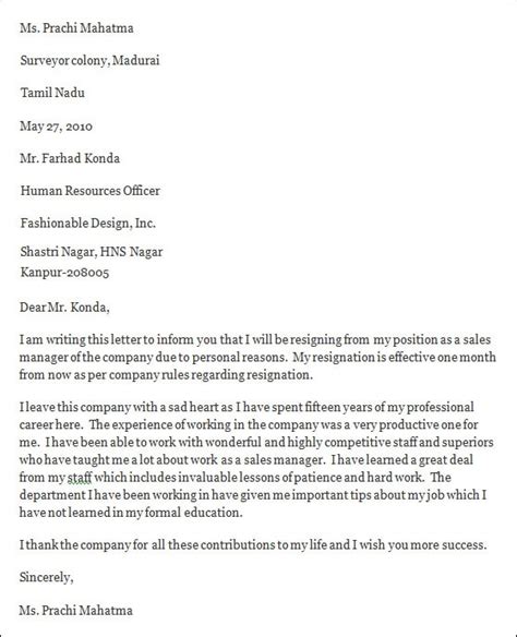 Free 7 Professional Resignation Letter Templates In Pdf Ms Word