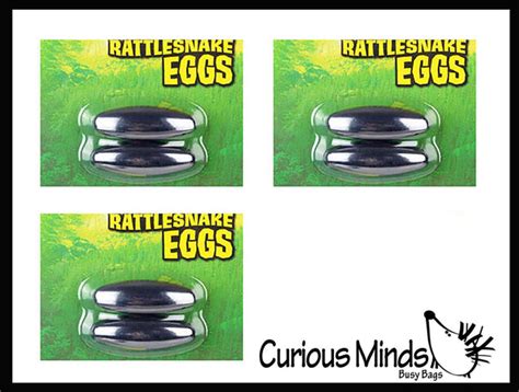 Magnetic Rattlesnake Egg Buzz Noise Making Toy Singing Clanking Stro