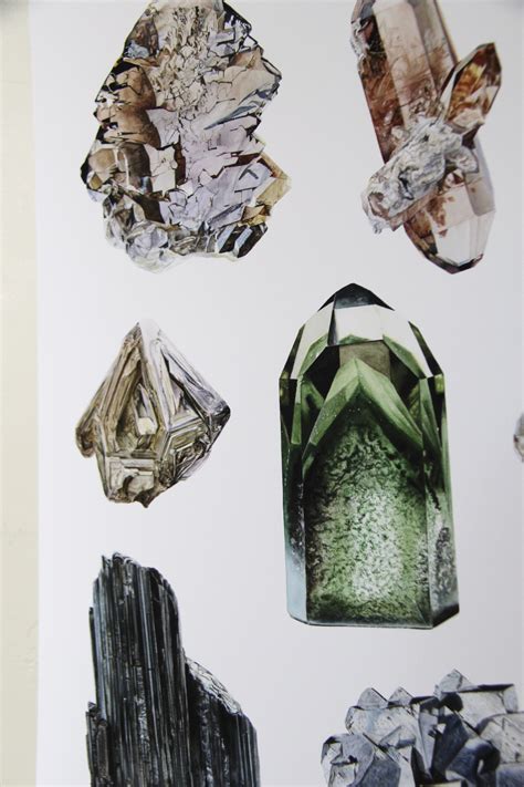 Mineral Poster Mineralogy No 2 Watercolor Crystal Poster Etsy