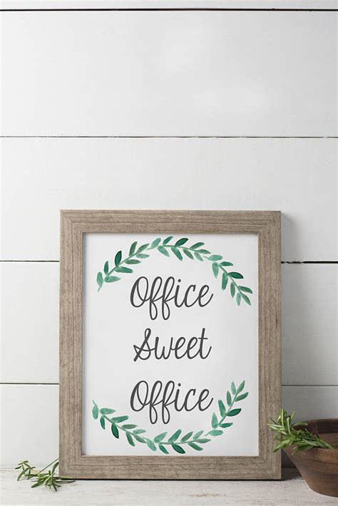 Office Sweet Office Printable Wall Art Office Sweet Office Etsy