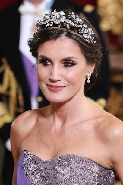 Queen Letizia Of Spain Dons A Dazzling Mellerio Floral Tiara And Her