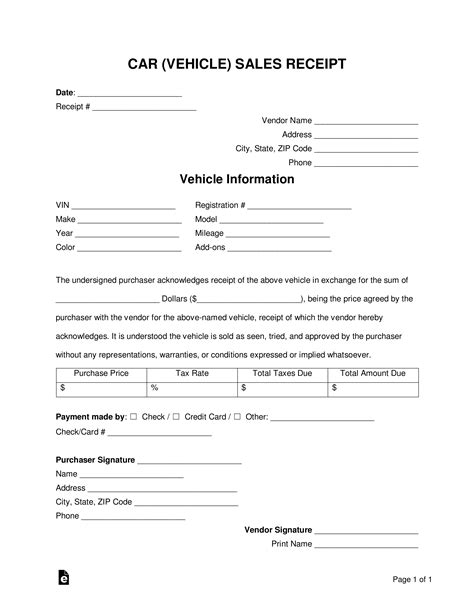 Check spelling or type a new query. Free Car (Vehicle) Sales Receipt Template - PDF | Word ...