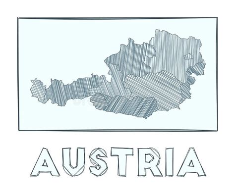 Sketch Map Of Austria Stock Vector Illustration Of Outline 235515839