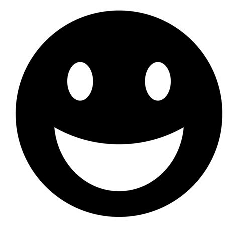Smiley Face Png Black And White Happy Face Silhouette Transparent
