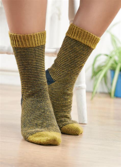 Striped Mens Socks Knitting Patterns Lets Knit Magazine