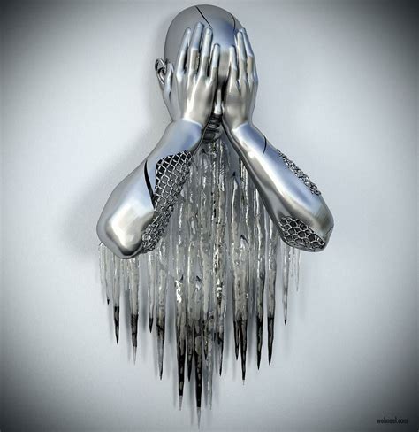 Metal Sculpture Artwork Sad By Franck Kuman 1 Full Image