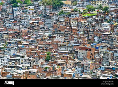 Rocinha The Largest Favela Slum In Rio De Janeiro Brazil Stock
