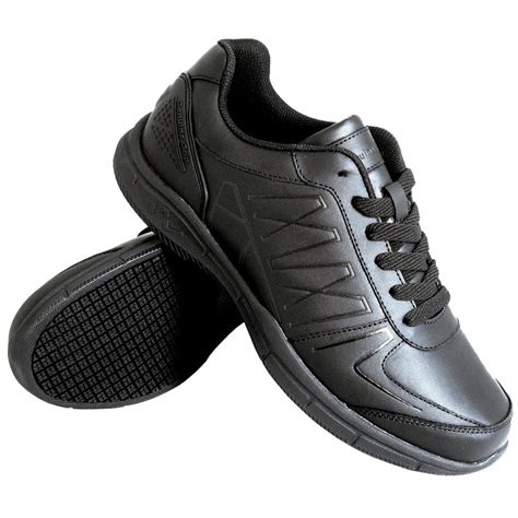 Genuine Grip 1600 Mens Size 14 Wide Width Black Leather Athletic Non
