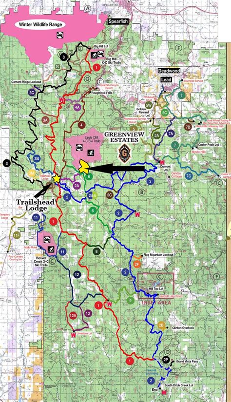 Black Hills Snowmobile Trail Map Black Hills Spearfish South