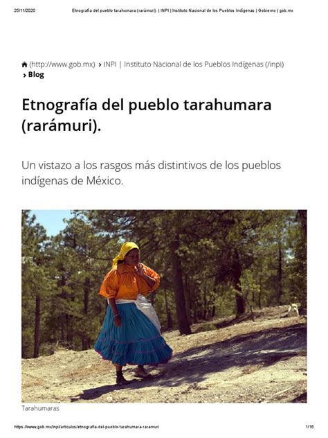 Etnografía Del Pueblo Tarahumara Rarámuri Un Vistazo A Los Rasgos