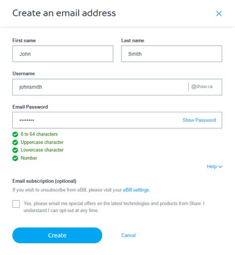 How To Create A New Shawca Email Account Using My Shaw