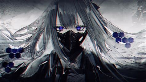 Anime Face Mask Wallpaper Person In Gas Mask
