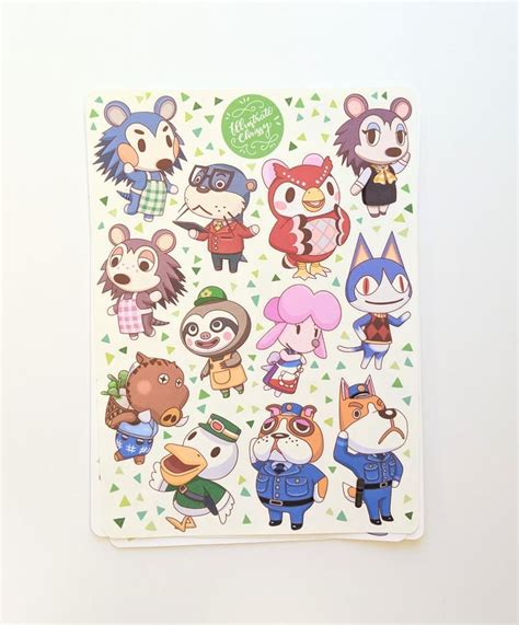 Animal Crossing Autocollant Pack Stickers Nintendo Mignon Etsy Animal