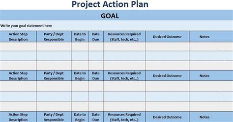 Action Plan Template Excel Best Of Free Action Plan Templates Hot Sex Picture