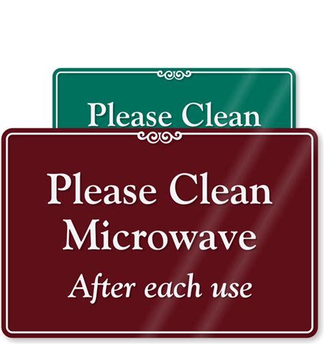 Please Clean Microwave After Each Use Sign