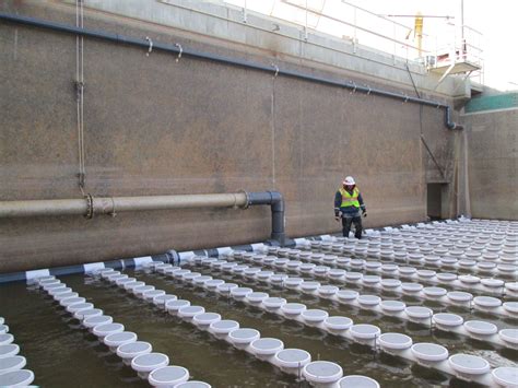 Inspecting A 9 Ptfe Disc Aeration System Wastewater Treatment