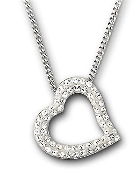 Swarovski Mozart Crystal Heart Pendant Necklace In Silver