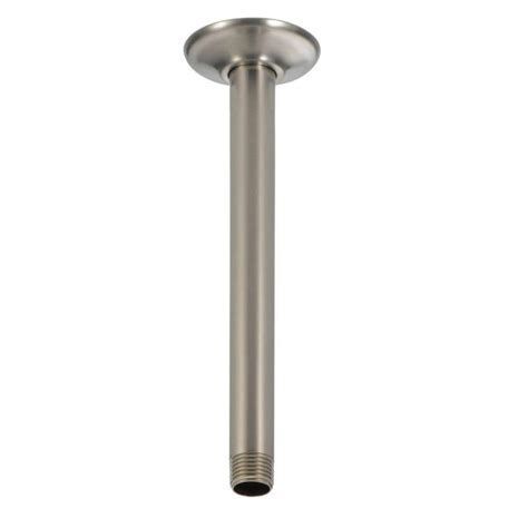 Delta In Ceiling Mount Shower Arm And Flange In Stainless U Ss
